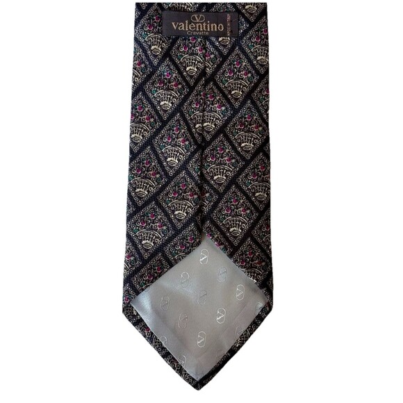 VALENTINO 100% SILK TIE CRAVATTA NECKTIE VINTAGE MADE IN ITALY - Picture 6 of 6